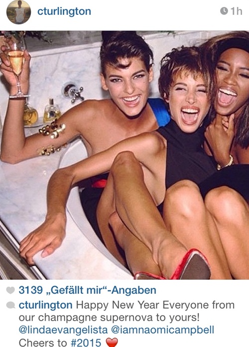 Christy Turlington feiert mit Flashback
Foto: Instagram