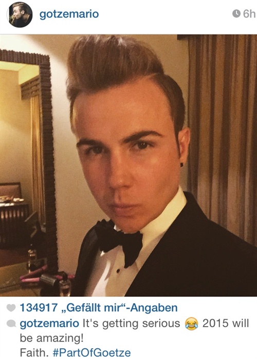 Mario Götze stehen die Haare zu Berge
Foto: Instagram