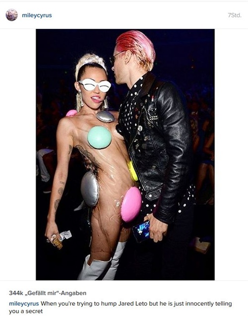 Miley Cyrus und Jared Leto bei den VMAs 2015