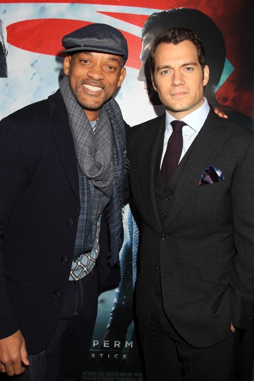 WILL SMITH and HENRY CAVILL (Clark Kent/Superman) from Warner Bros. Pictures' action adventure 