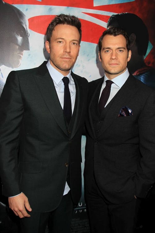 BEN AFFLECK (Bruce Wayne/Batman) and HENRY CAVILL (Clark Kent/Superman) from Warner Bros. Pictures' action adventure 