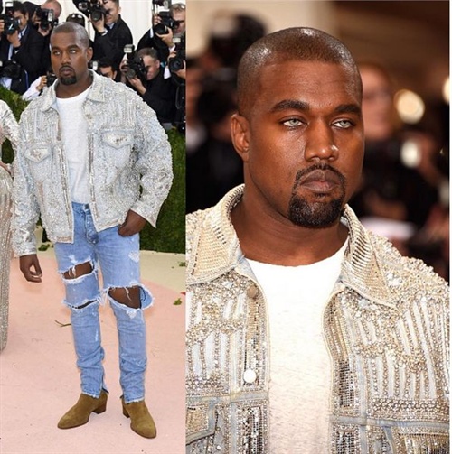 Kanye West in Balmain