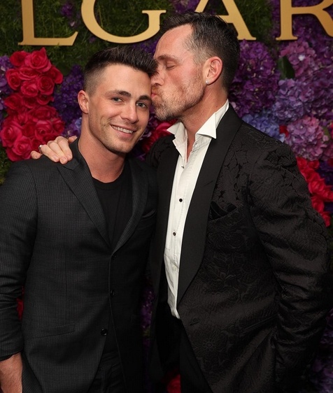 Colton Haynes and Jeff Leatham at the Bulgari Pre-Dinner