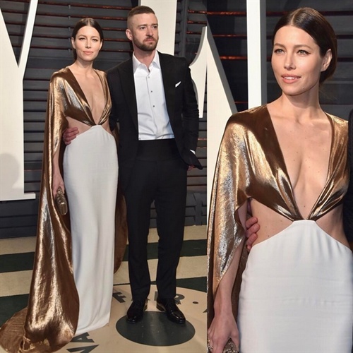 Jessica Biel in Ralph Lauren with Justin Timberlake