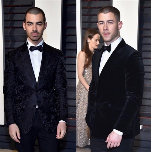 Joe Jonas in Dior and Nick Jonas in Balmain