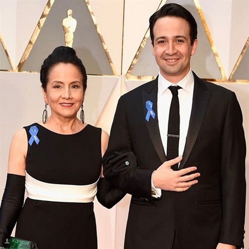 Lin Manuel Miranda and his mom Luz