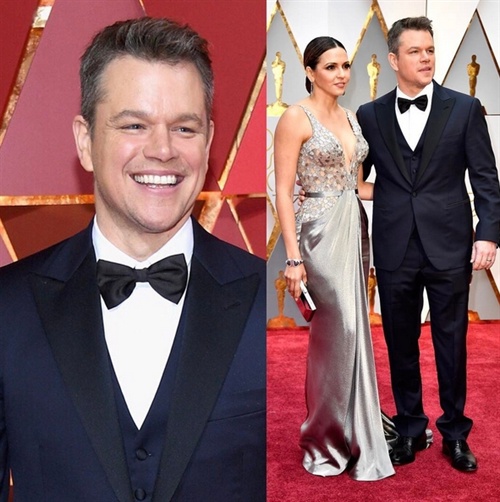 Matt Damon with his wife Luciana