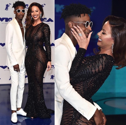 Amber Rose and 21Savage were hands on at the VMAs