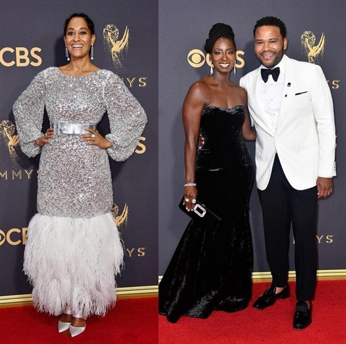 Tracee Ellis Ross in Chanel with Blackish costar Anthony Anderson in Giorgio Armani