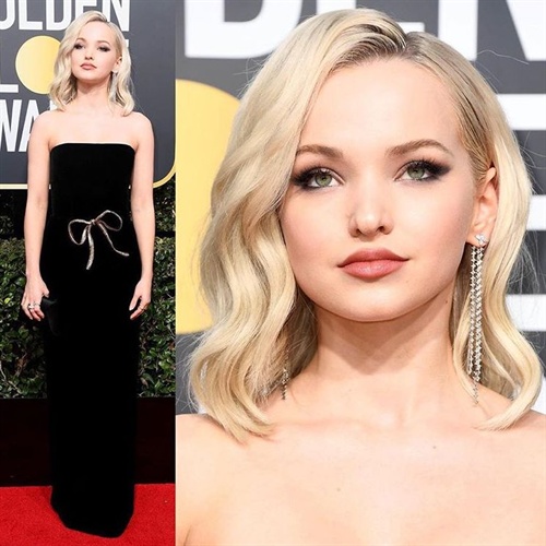 Dove Cameron in Monique Lhuillier