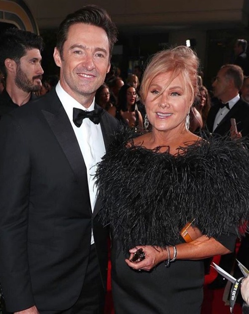 Hugh Jackman alongside wife Deborra Lee Furness in Lorraine Schwartz jewels