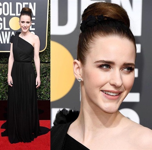 Rachel Brosnahan in Vionnet is nominated for Best Actress for her role in The Marvelous Mrs Maisel.