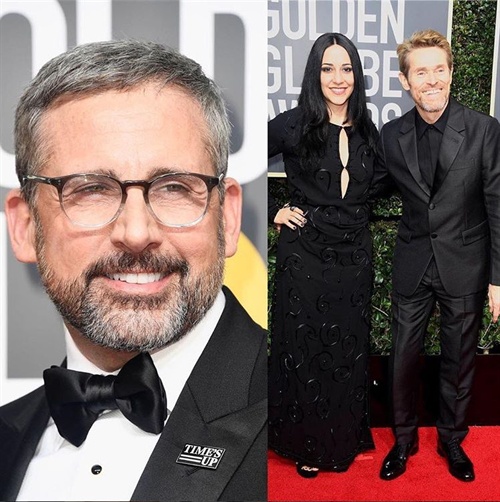 Steve Carrell in Tom Ford as well as Willem Dafoe wife wife Giada, both in Prada