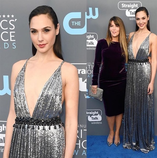 Gal Gadot in Prada alongside director Patty Jenkins