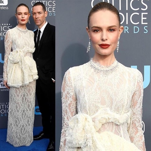 Kate Bosworth stuns in Brock Collection alongside husband Michael Polish