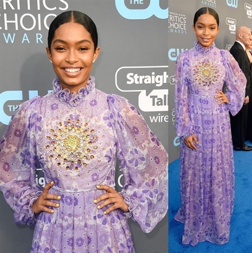 Yara Shahidi in Giambattista Valli