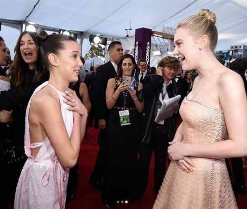 Match made in heaven! Millie Bobby Brown and Dakota Fanning 3