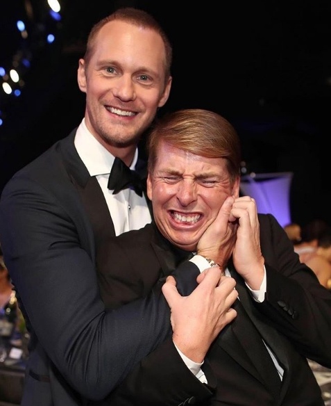 Alexander Skarsgard’s date to the SAGAwards was Jack McBrayer