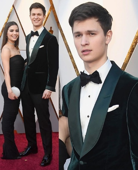 Ansel Elgort in Tom Ford alongside girlfriend Violetta