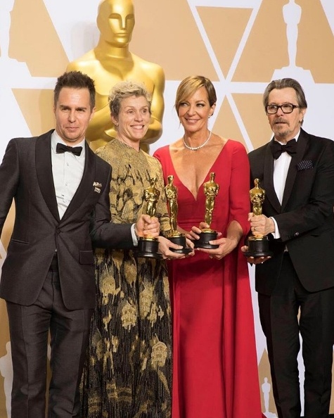 Congrats to Sam Rockwell, Frances McDormand, Allison Janney, and Gary Oldman for winning the acting awards at the Oscars!