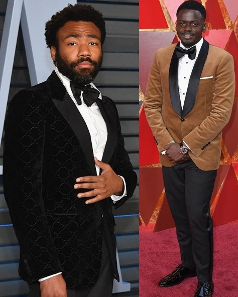 Donald Glover in Gucci and Daniel Kaluuya in Brunello Cucinelli