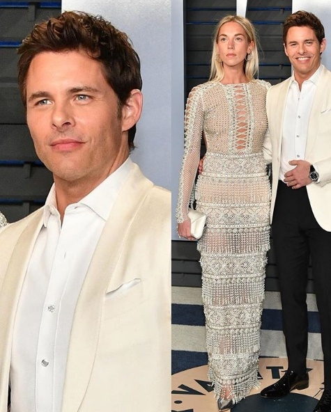 James Marsden in Zegna with girlfriend Edei