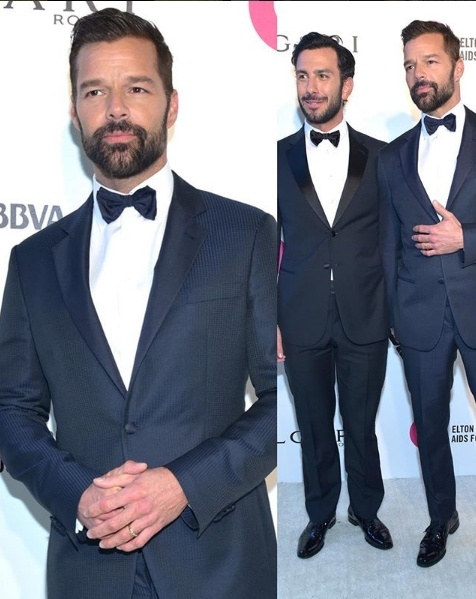 Ricky Martin in Armani and husband Jwan Yosef