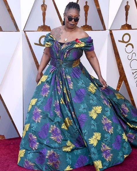 Whoopi Goldberg in Christian Siriano