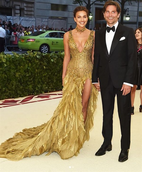 Bradley Cooper and Irina Shayk in Versace 1