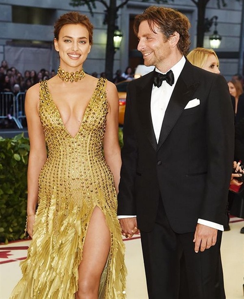 Bradley Cooper and Irina Shayk in Versace 2