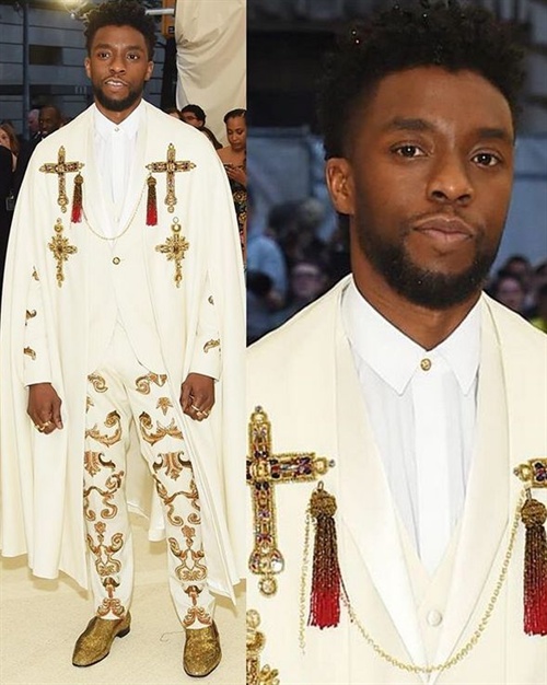 Chadwick Boseman in Versace