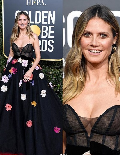 Heidi Klum in Monique Lhuillier